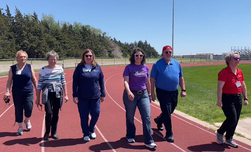 Walk Kansas participants walking together
